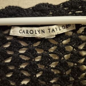 Carolyn Taylor Black Crochet Top